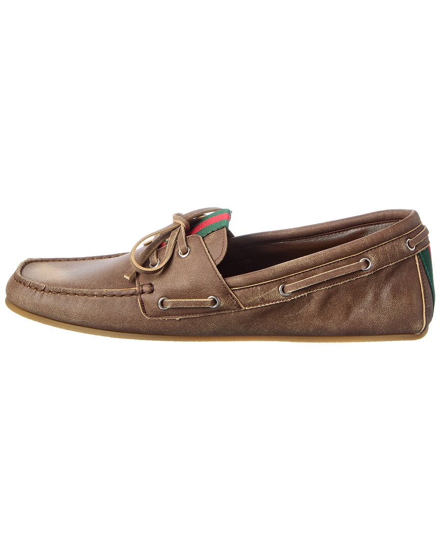 Gucci Gg Logo Leather Loafer