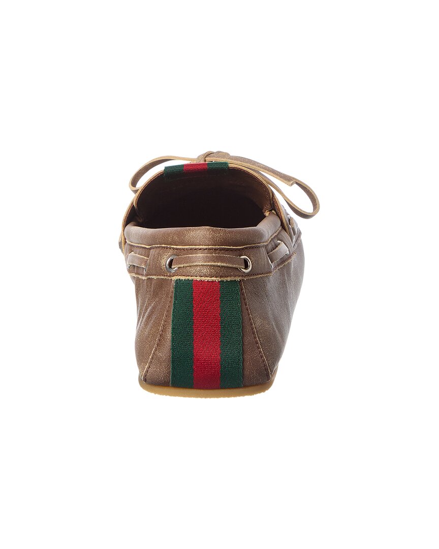 Gucci Gg Logo Leather Loafer