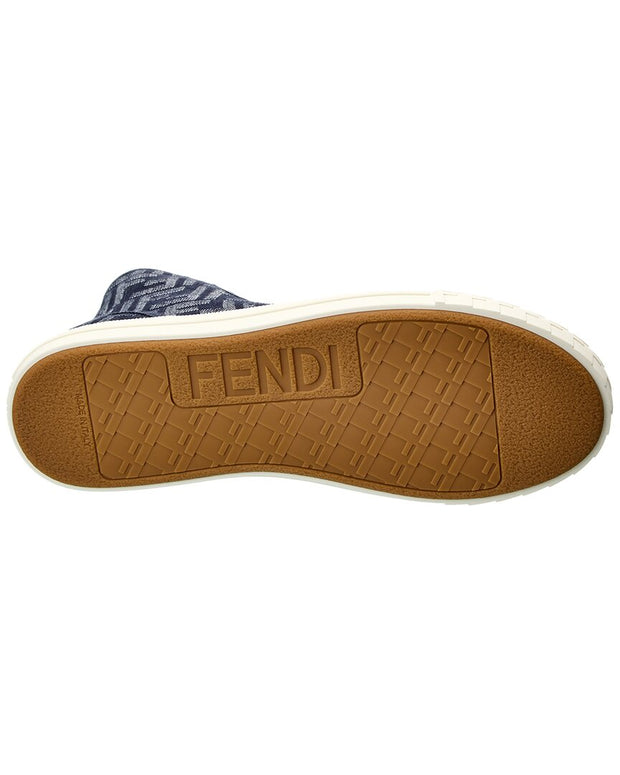 Fendi Domino Ff Canvas High-Top Sneaker