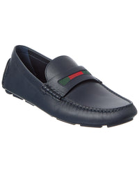 Gucci Gucci Gg Logo Leather Loafer