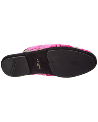 Dolce & Gabbana Velvet & Canvas Mules