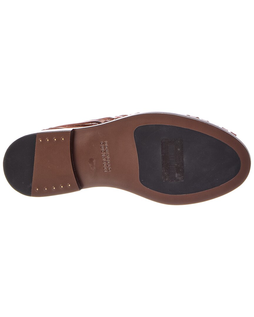 Brunello Cucinelli Woven Leather Loafer