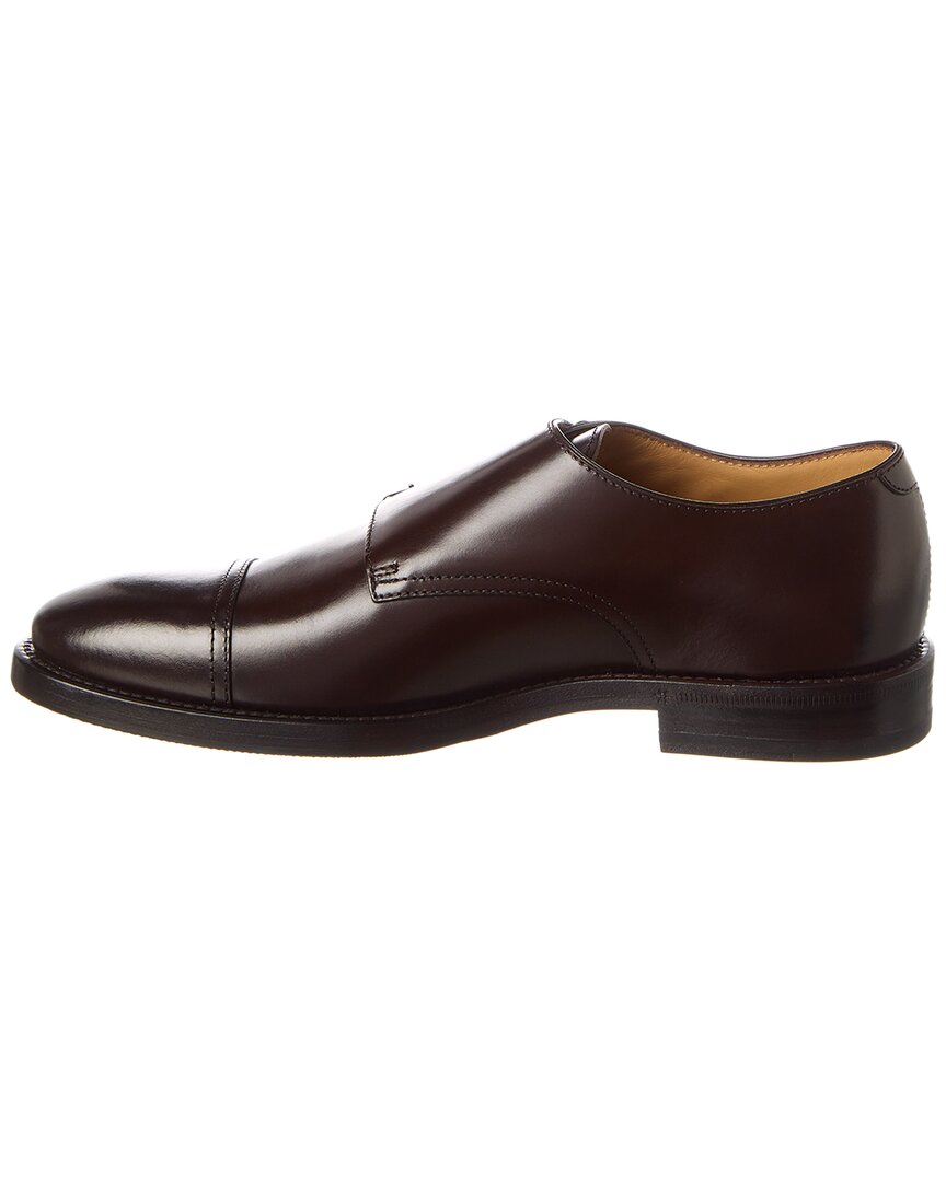Brunello Cucinelli Double Monk Strap Leather Loafer
