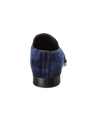Burberry Ekd Embroidered Velvet Loafer
