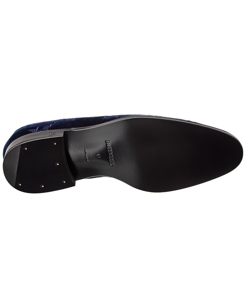 Burberry Ekd Embroidered Velvet Loafer
