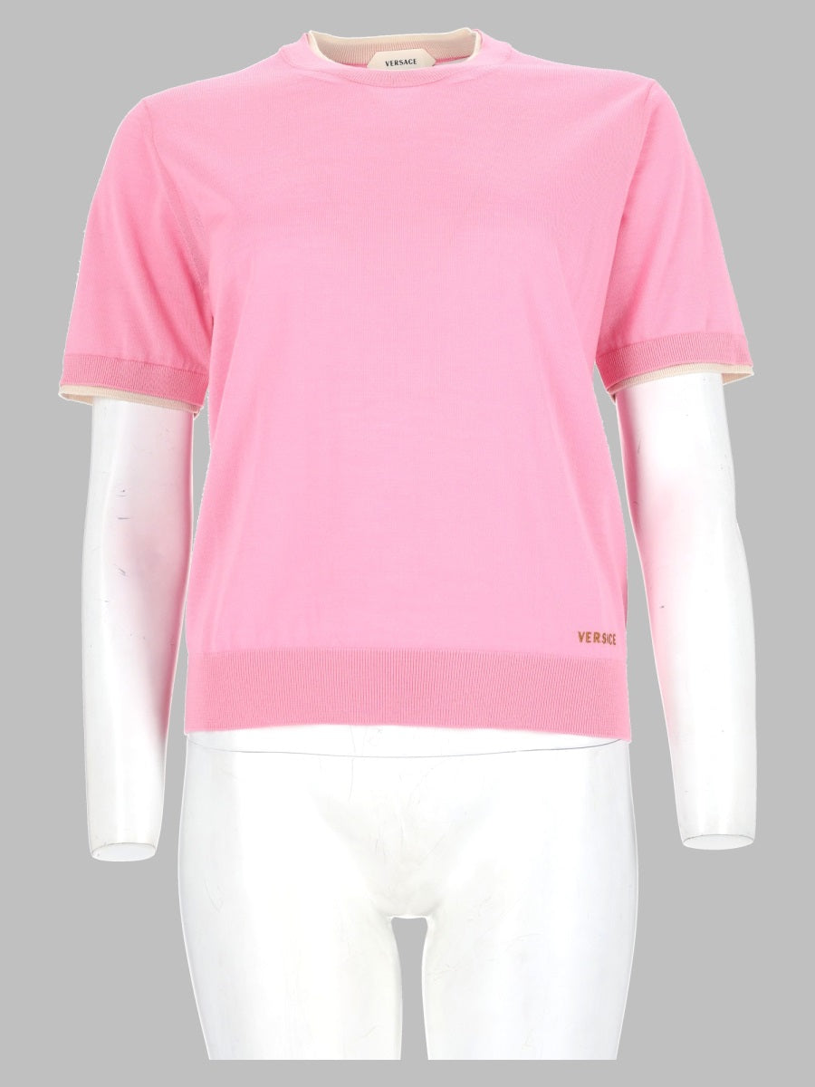 Versace Women Maglia In Lana Con Logo