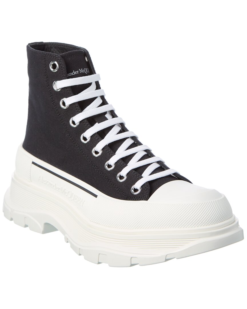 Alexander Mcqueen Tread Slick Canvas Boot Black