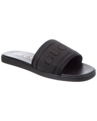 Gucci Gucci Tonal Leather Flat Sandal