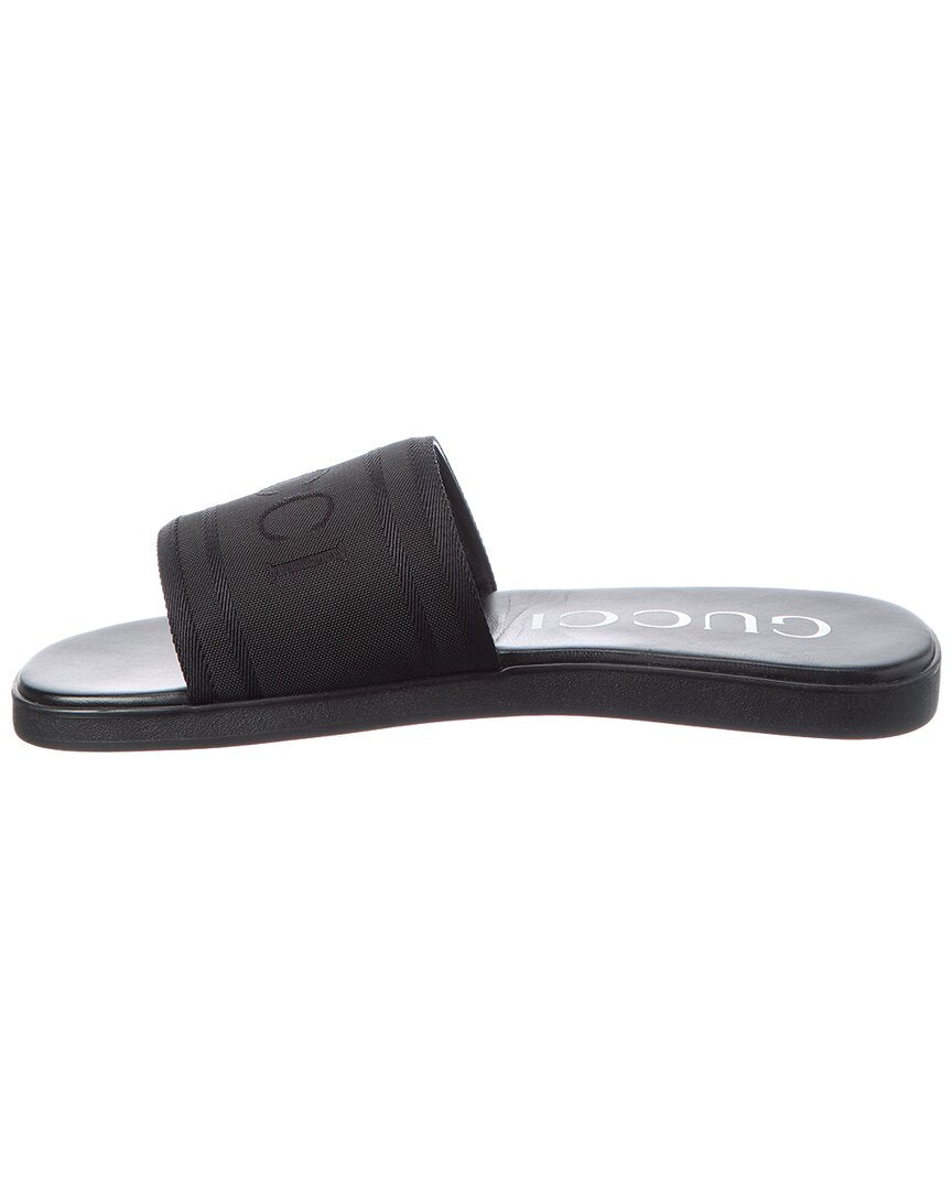 Gucci Gucci Tonal Leather Flat Sandal