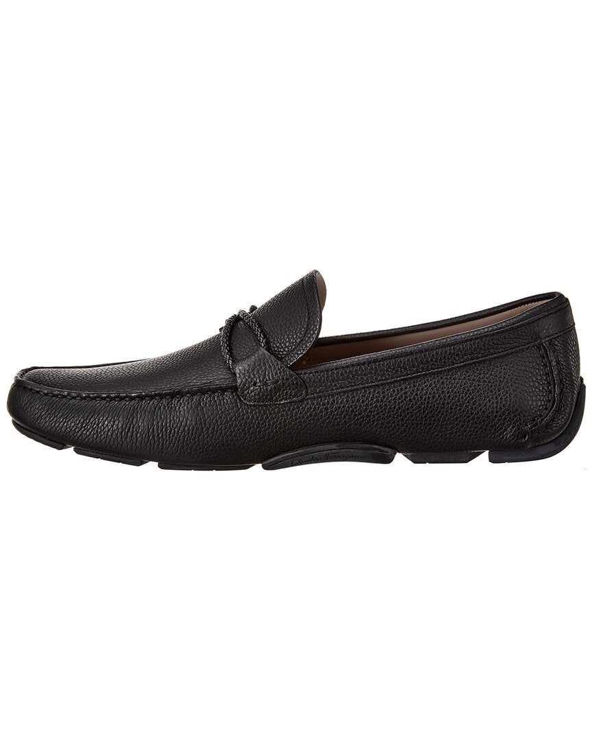 Ferragamo Ferragamo Front Gancini Leather Driver