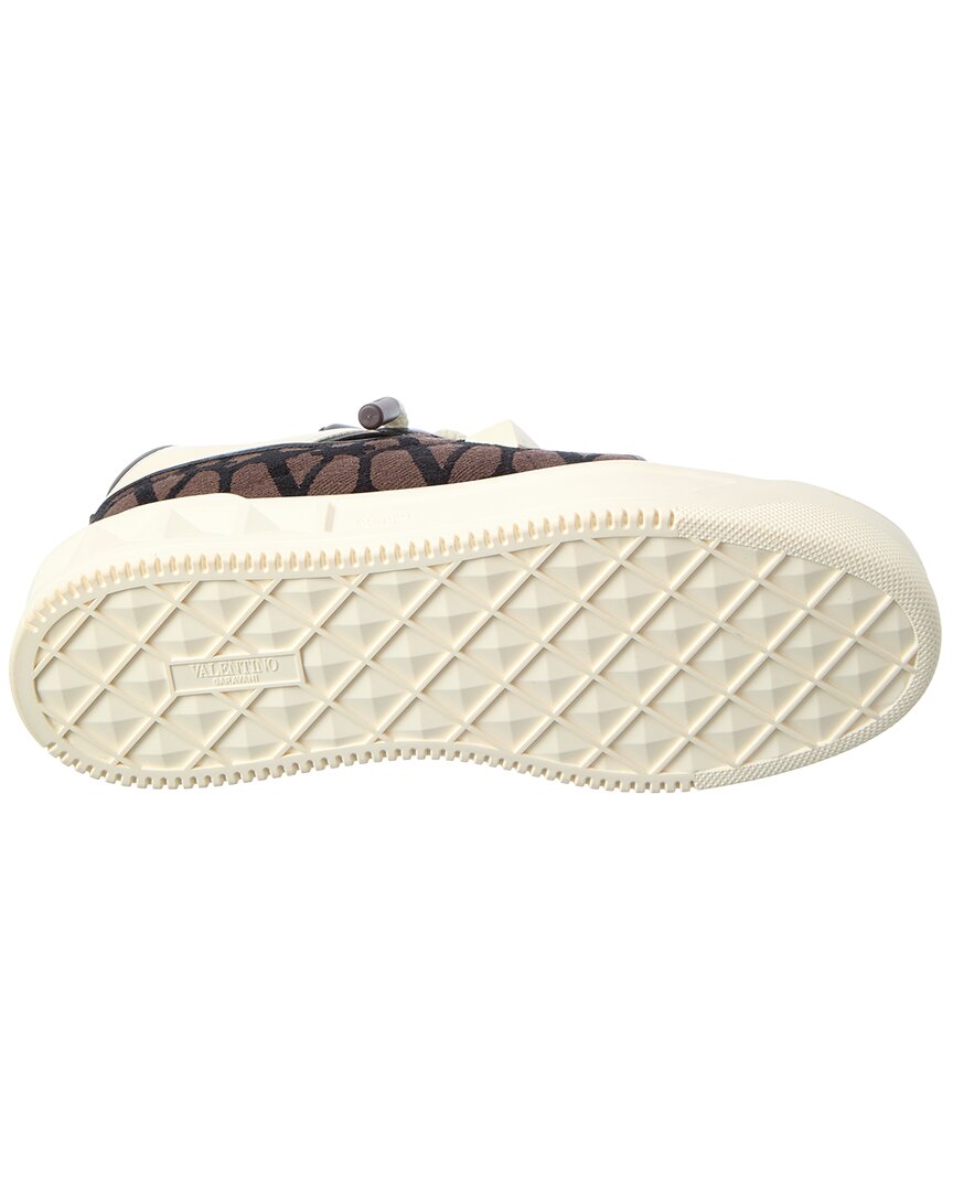 Valentino Valentino Roman Stud Leather & Canvas Sneaker