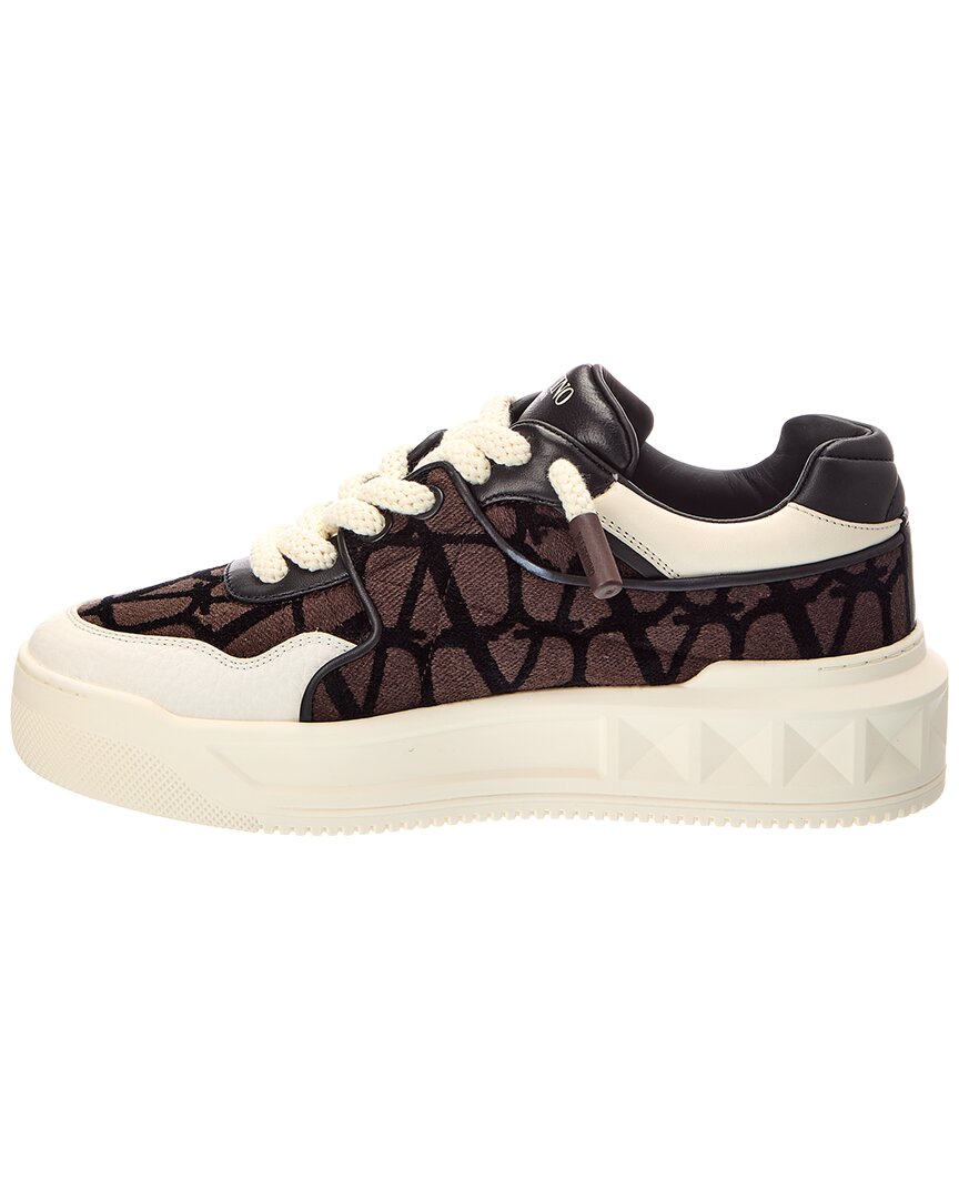 Valentino Valentino Leather-Trim Sneaker