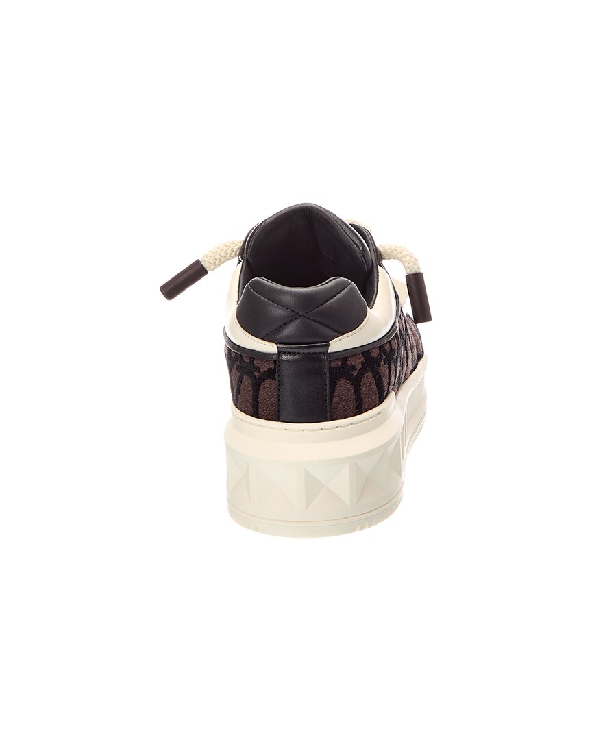 Valentino Valentino Leather-Trim Sneaker