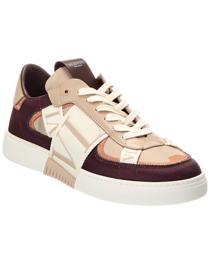 Valentino Valentino Leather-Trim Sneaker