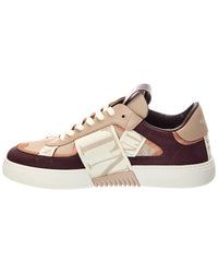 Valentino Valentino Leather-Trim Sneaker