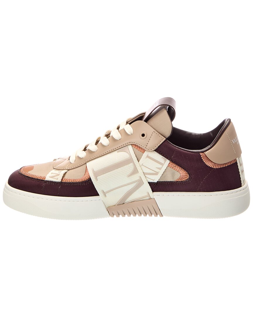 Valentino Valentino Leather-Trim Sneaker