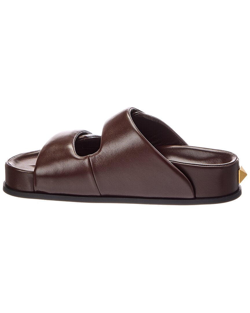 Valentino Valentino Leather Slide Sandal