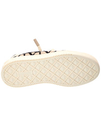 Valentino Valentino Leather-Trim Sneaker