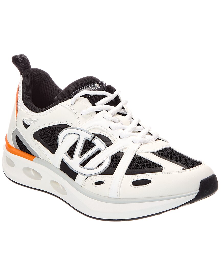 Valentino Valentino Leather-Trim Sneaker