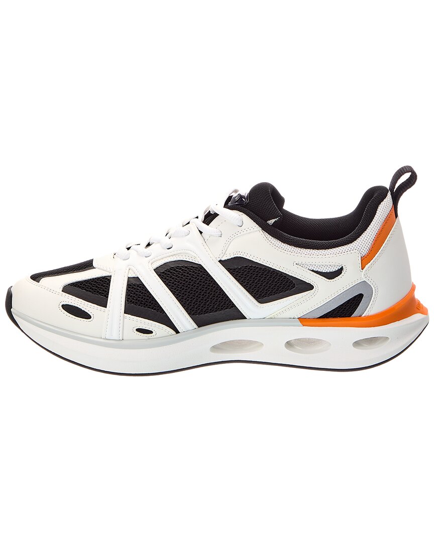Valentino Valentino Leather-Trim Sneaker
