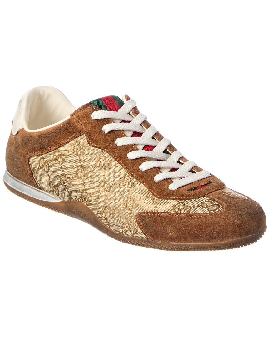 Gucci Gucci Gg Canvas & Suede Sneaker
