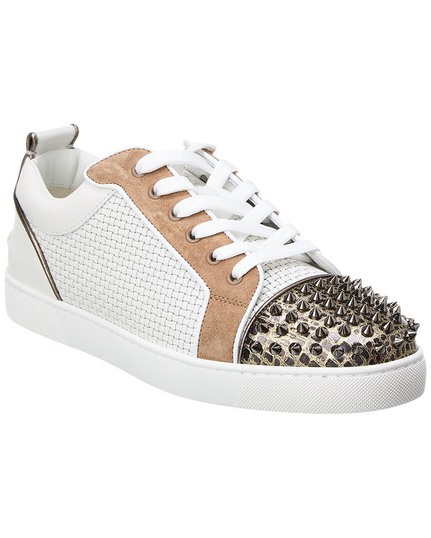 Christian Louboutin Louis Junior Spikes Leather Sneakers