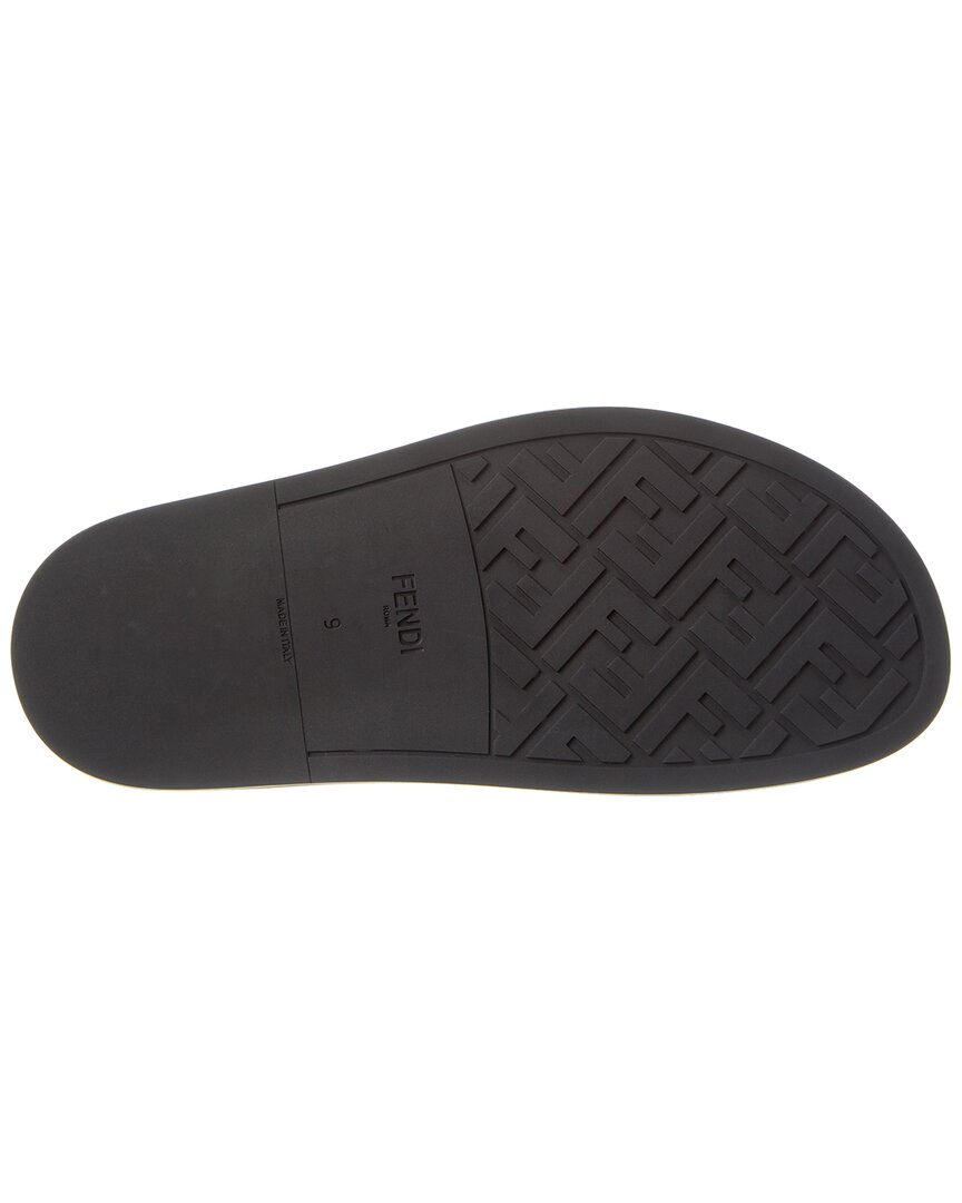 FENDI Fendi Feel Ff Jacquard & Leather Sandal