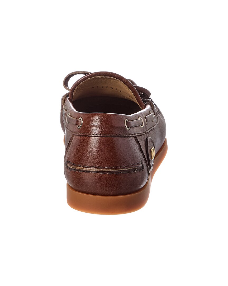 Valentino Valentino Leather Boat Shoe