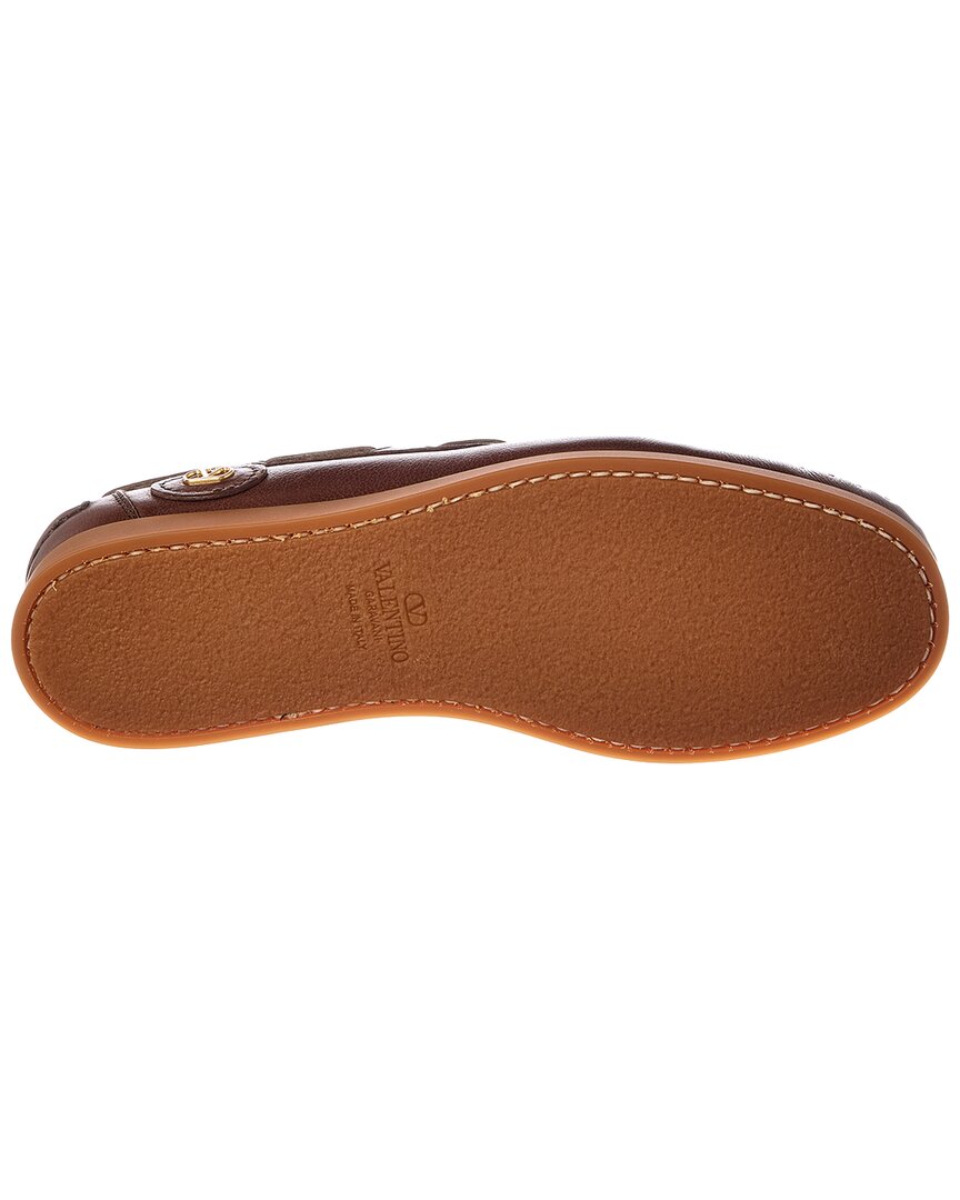 Valentino Valentino Leather Boat Shoe
