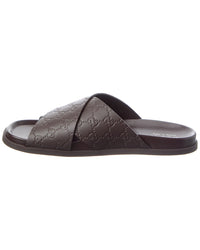 Gucci Gucci Gg Leather Sandal