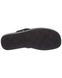 Gucci Gucci Canvas & Leather Sandal