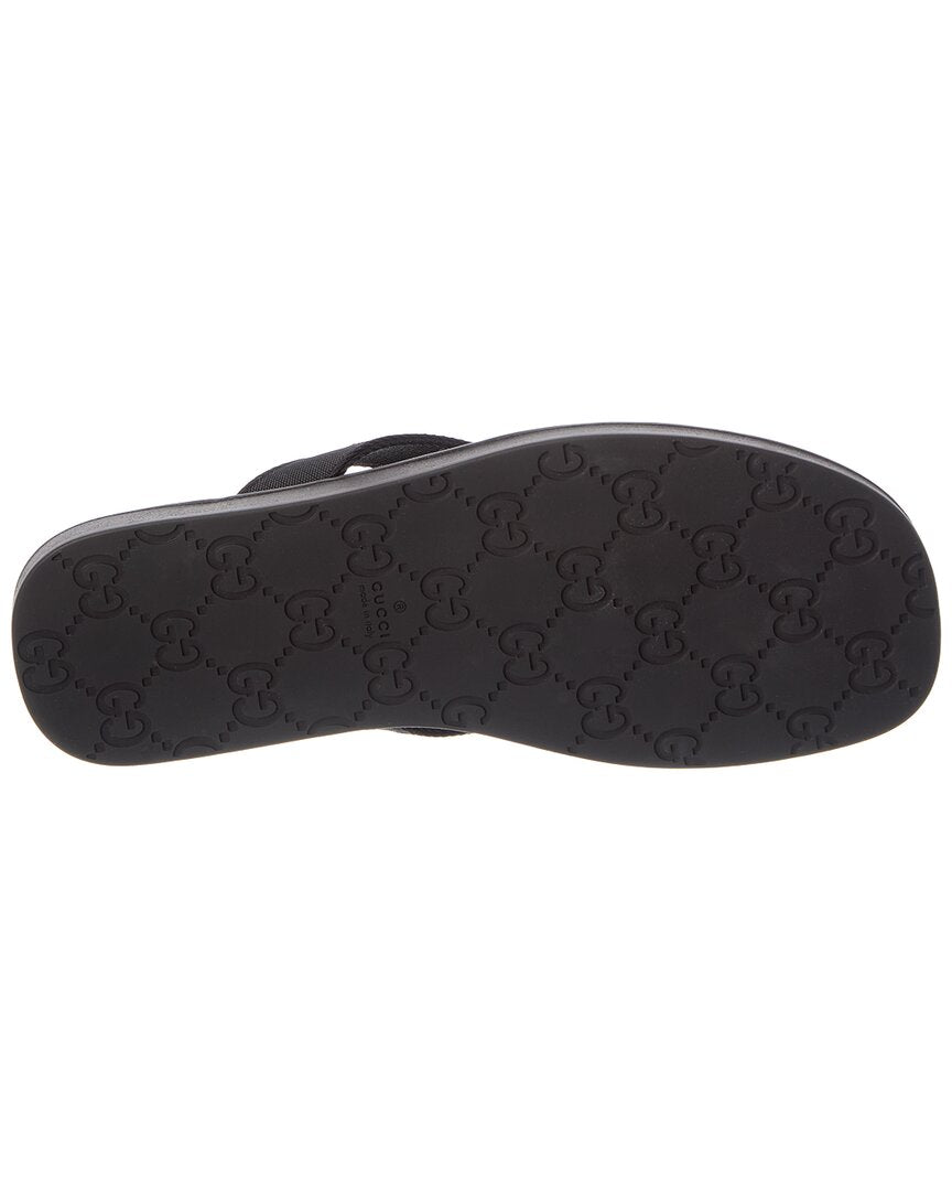 Gucci Gucci Canvas & Leather Sandal