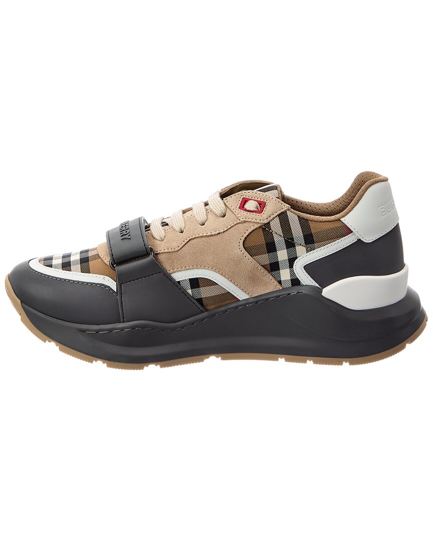 Burberry Check Canvas & Suede Sneaker