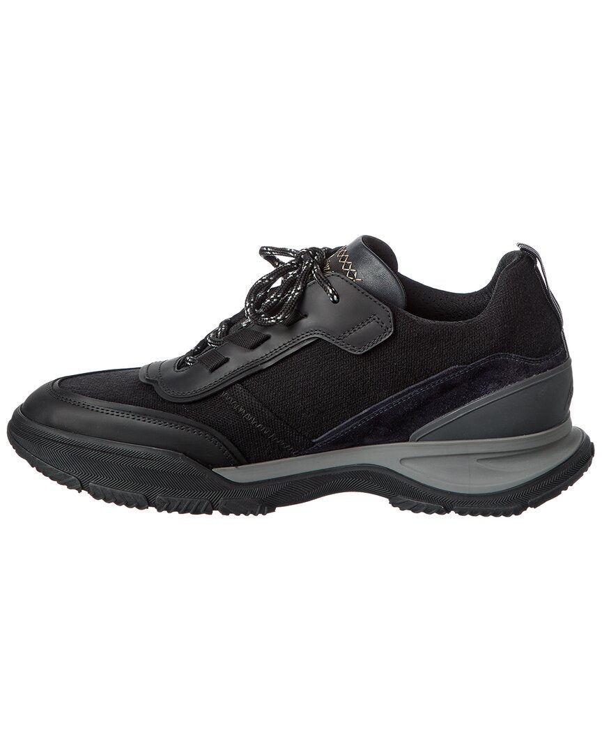 Brioni Brioni Crossing Suede-Trim Low-Top Sneaker