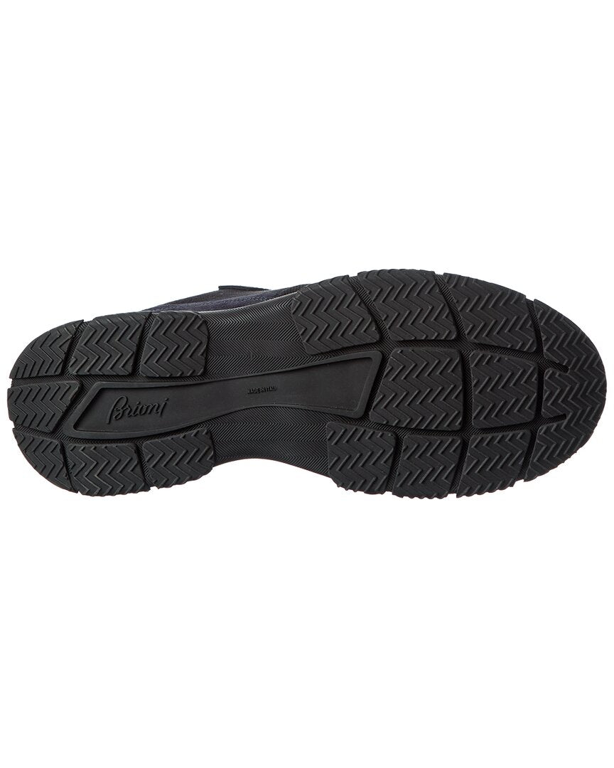 Brioni Brioni Crossing Suede-Trim Low-Top Sneaker