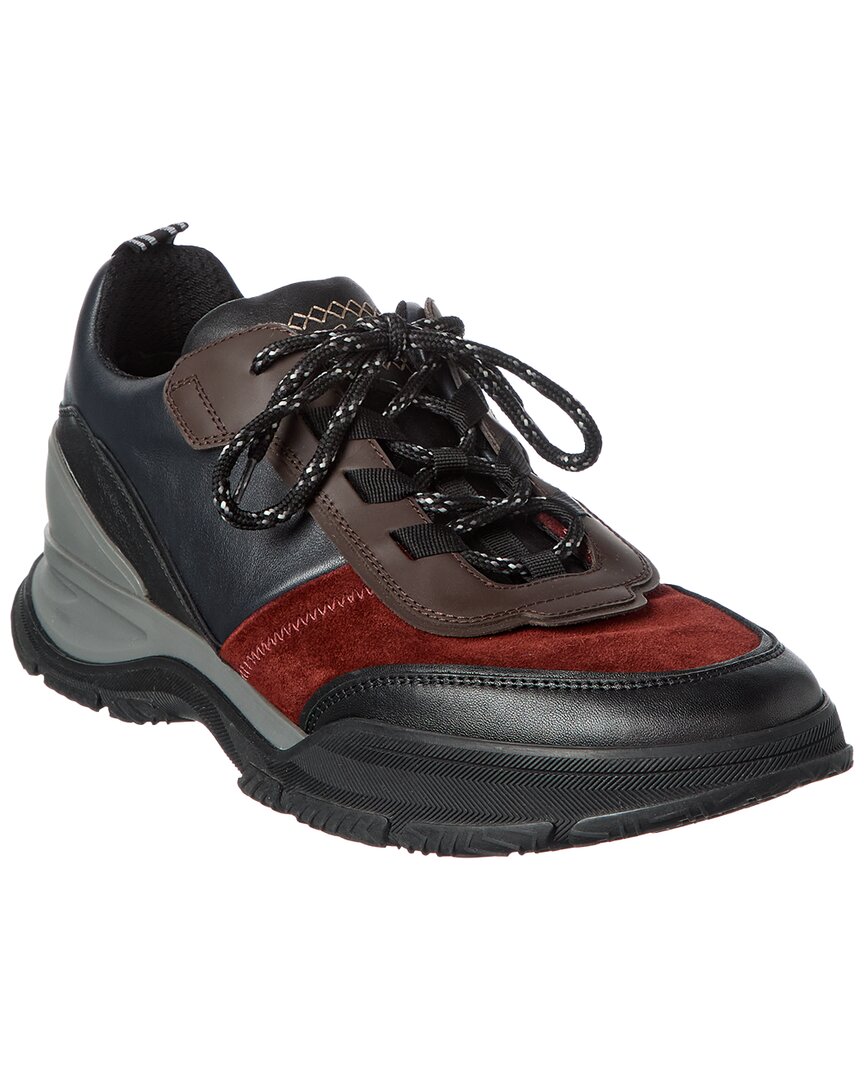 Brioni Brioni Crossing Leather & Suede Low-Top Sneaker