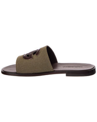 Dolce & Gabbana Dolce & Gabbana Canvas & Leather Slide