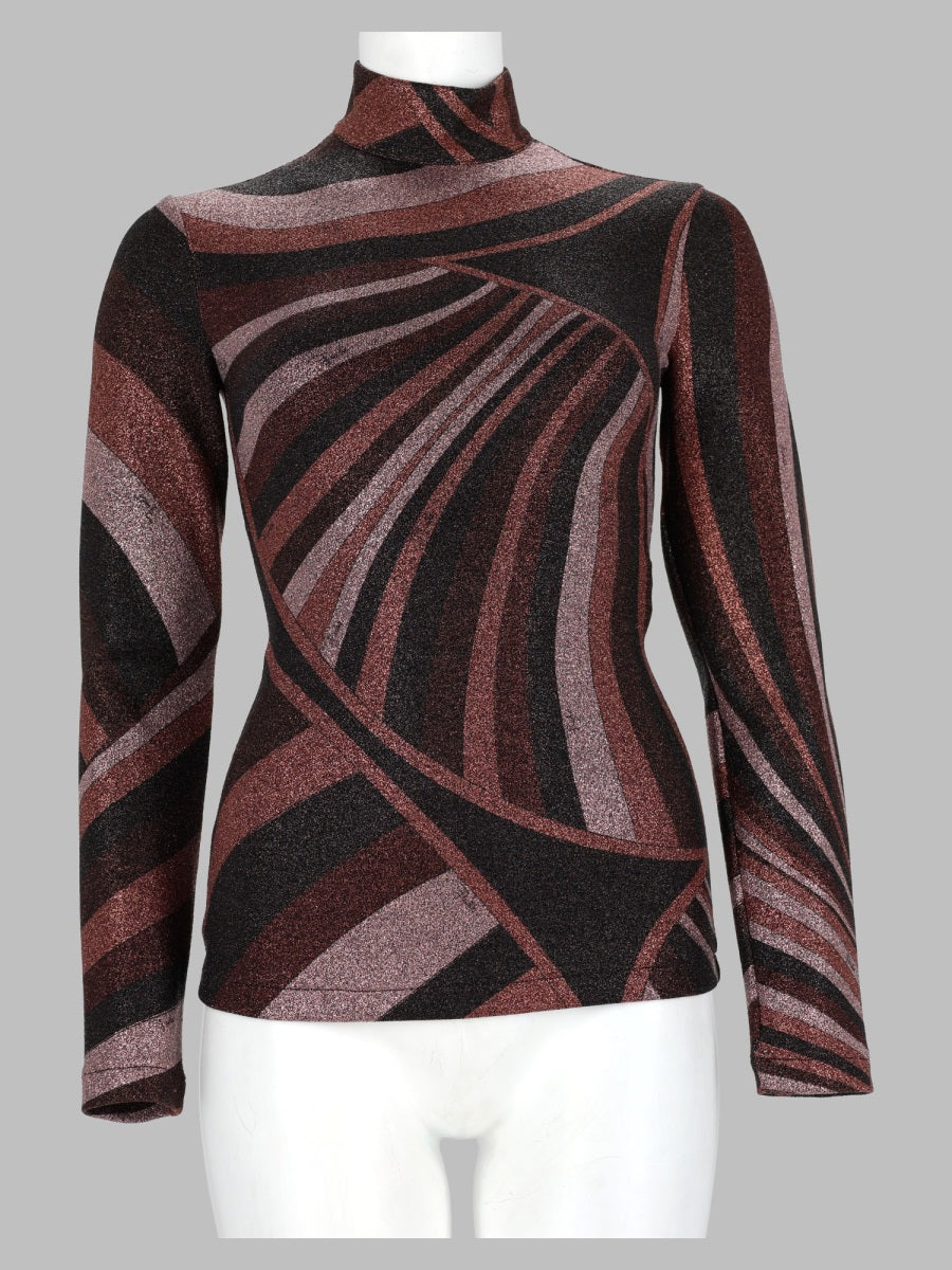 Pucci Women Top In Lurex Con Stampa "Iride"