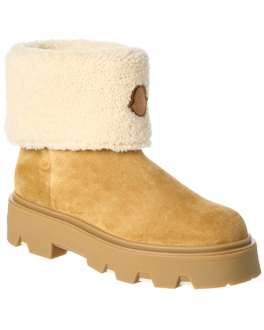 Moncler Moncler Aurea Mid Suede & Shearling Boot