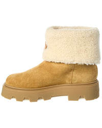Moncler Moncler Aurea Mid Suede & Shearling Boot