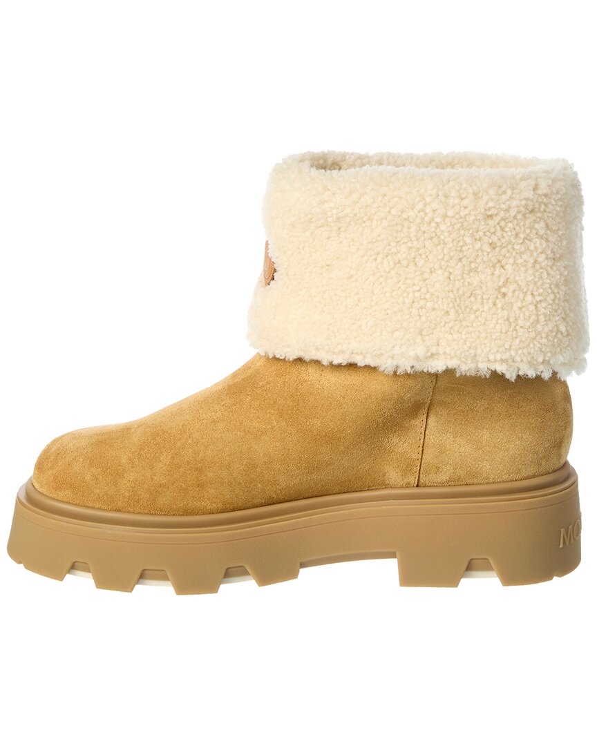 Moncler Moncler Aurea Mid Suede & Shearling Boot