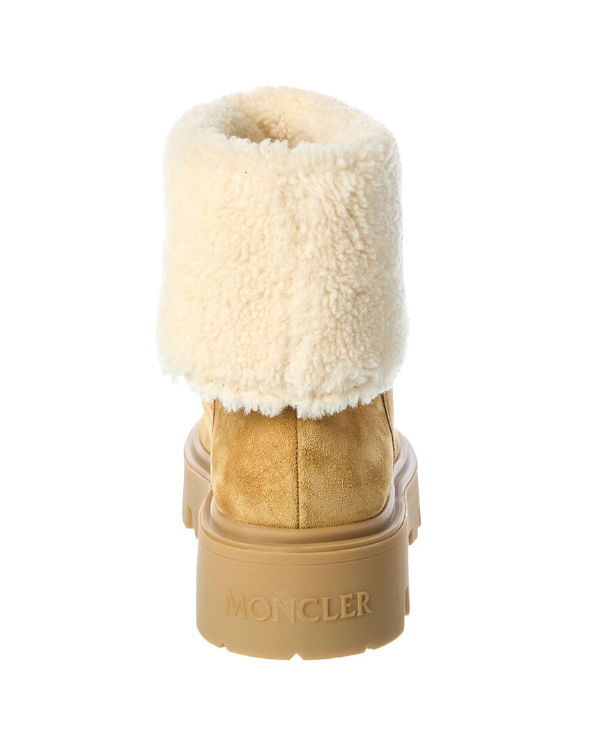 Moncler Moncler Aurea Mid Suede & Shearling Boot