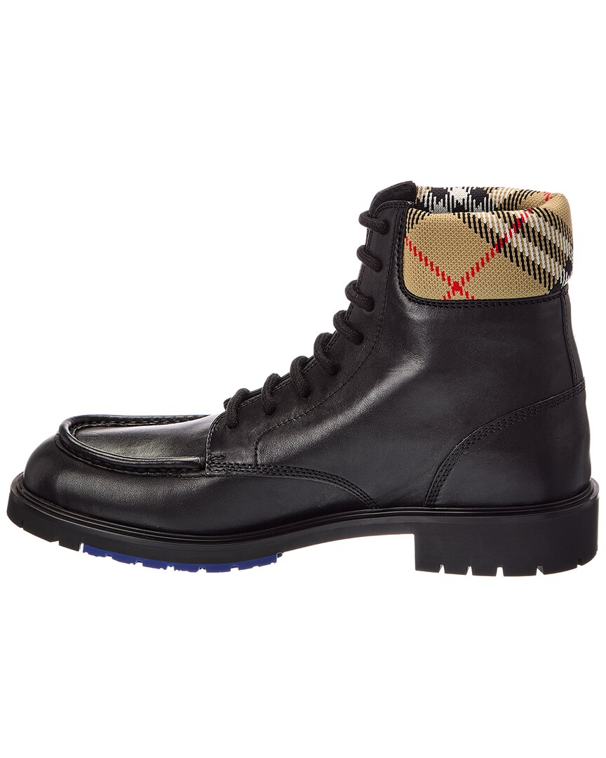 Burberry Burberry Check Leather Boot Leather Boot