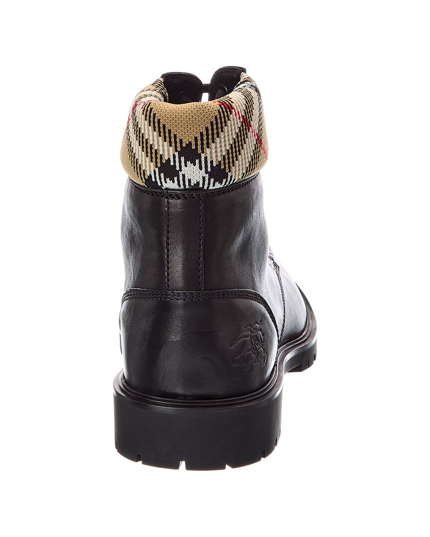 Burberry Burberry Check Leather Boot Leather Boot