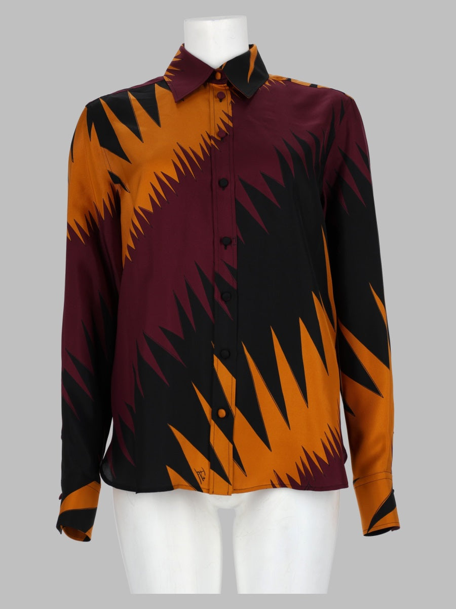 Pucci Women Camicia In Seta Con Stampa "Drago"