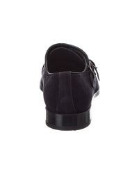 Isaia Isaia Double Monk Strap Suede Loafer