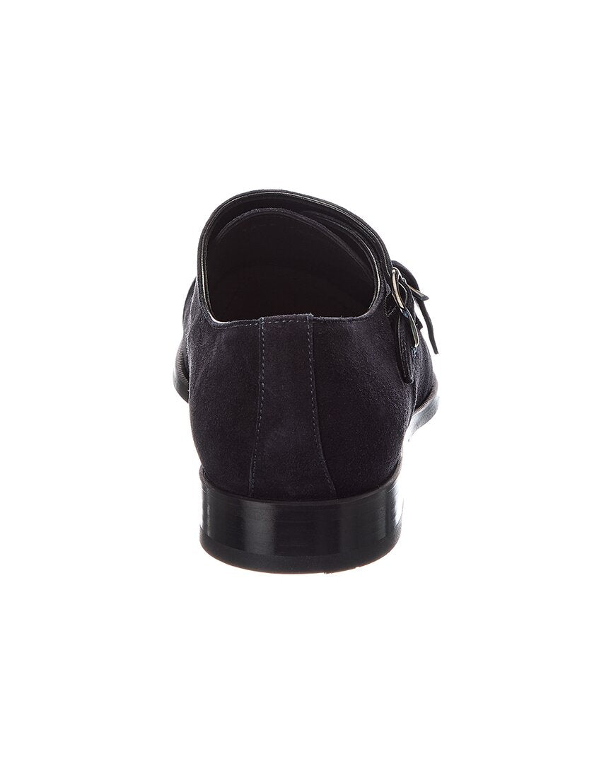 Isaia Isaia Double Monk Strap Suede Loafer