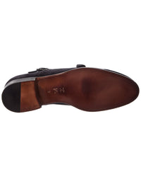 Isaia Isaia Double Monk Strap Suede Loafer