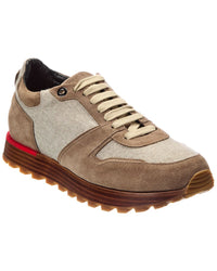 Isaia Isaia Flannel & Suede Sneaker