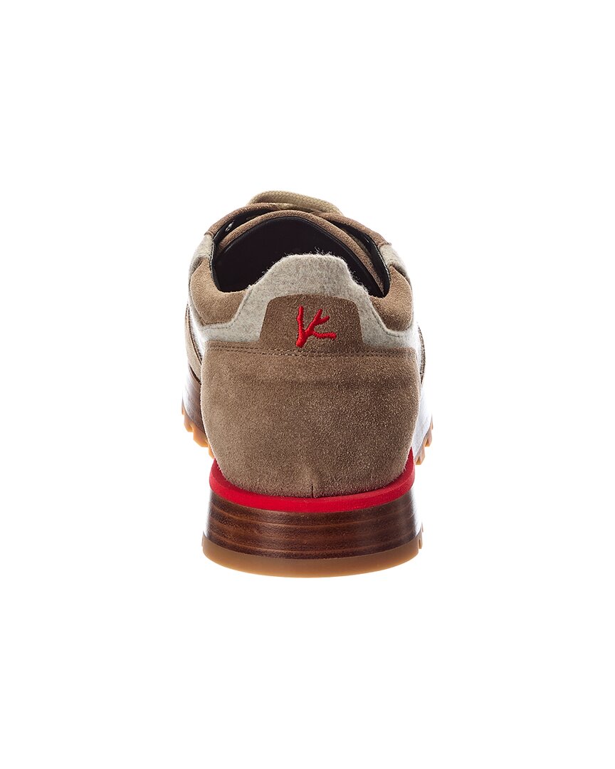 Isaia Isaia Flannel & Suede Sneaker